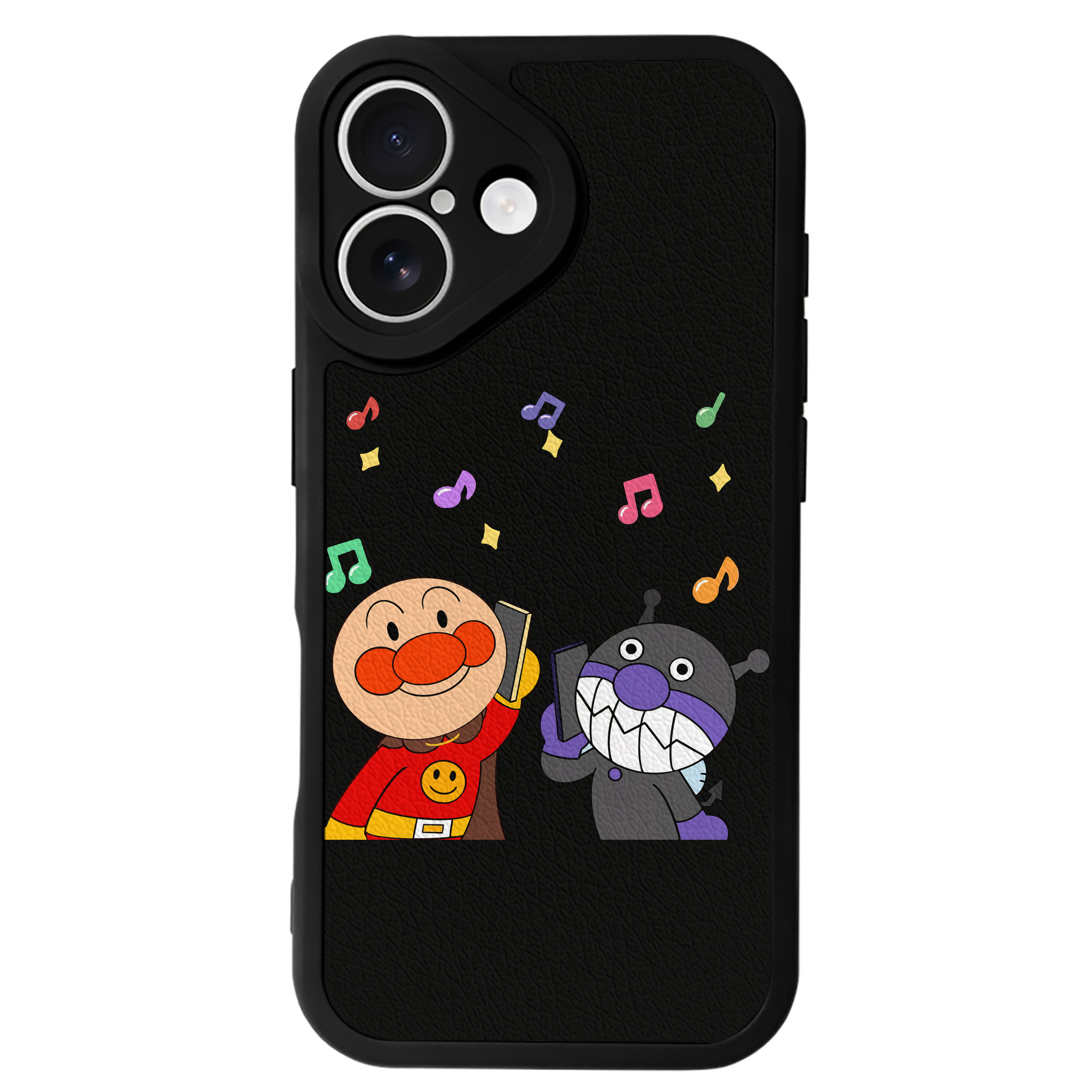 （画像用） アンパンマン Anpanman 【iPhone 16シリーズ対応】シリコンスマホケース（レザー調） 材質：シリコン